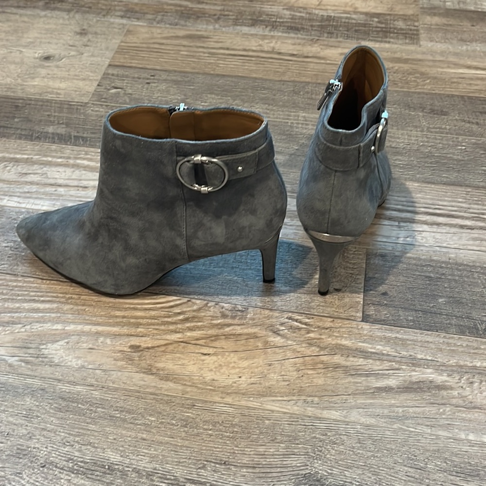 Calvin Klein Suede Grey Ankle Booties